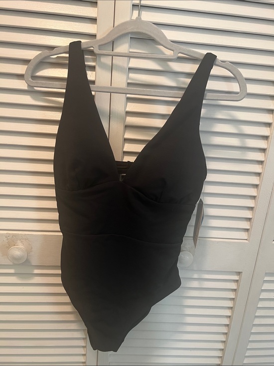Time and Tru Other - #2456**Classic Black One-Piece Swimsuit
